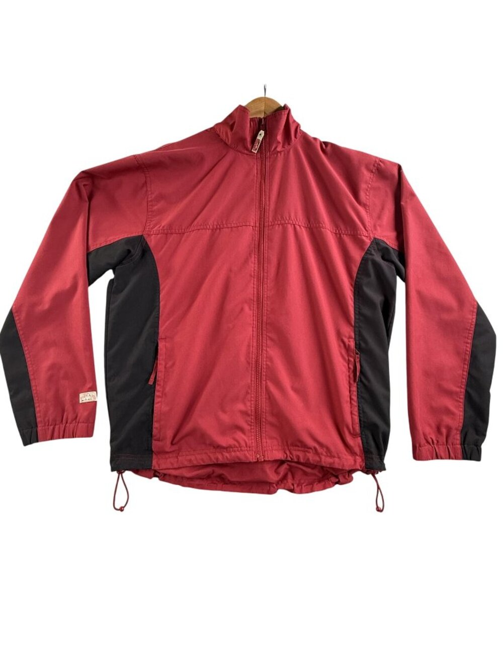 Vintage Red Kap Jacket Mens Large Red Softshell Windbreaker Full Zip Pockets Y2K